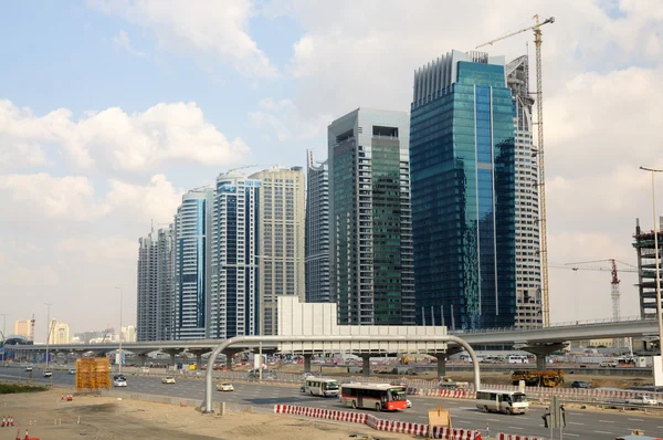 Construction de la route Cheikh Zayed à Dubaï — Photo