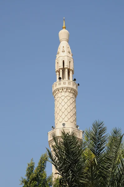 在迪拜朱美拉清真寺的尖塔 — 图库照片
