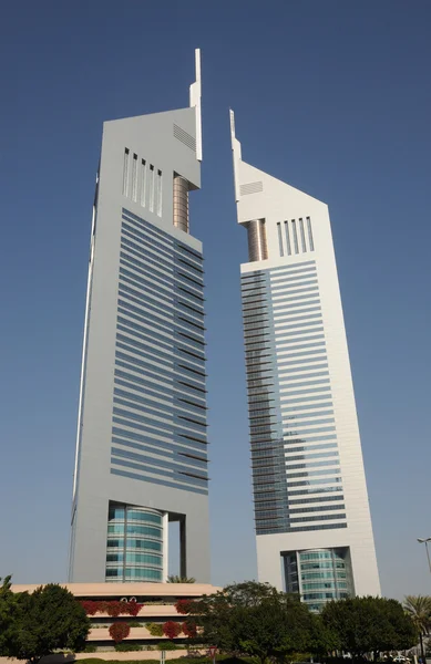 Emirates Towers in Dubai, United Arab Emirates — Stok fotoğraf