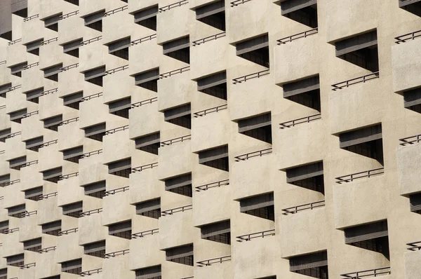 Facade of residential building with balconies — Stok fotoğraf