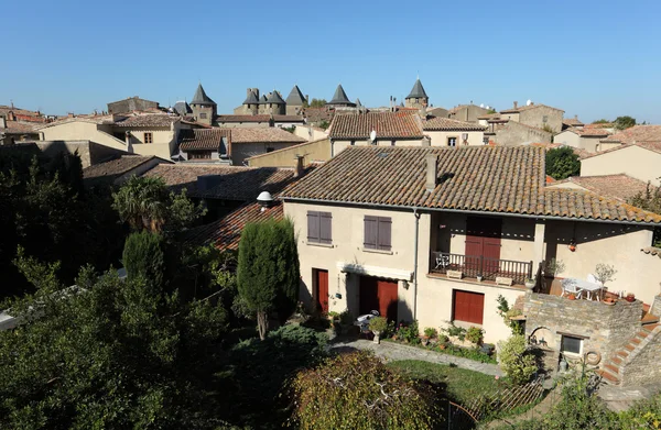 Utsikt över den gamla staden carcassonne, Frankrike — Stockfoto