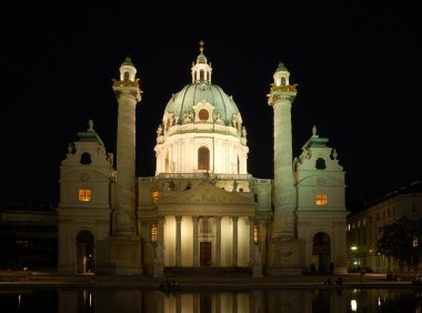 The Karlskirche (German for St. Charles's Church) in Vienna, Austria clipart