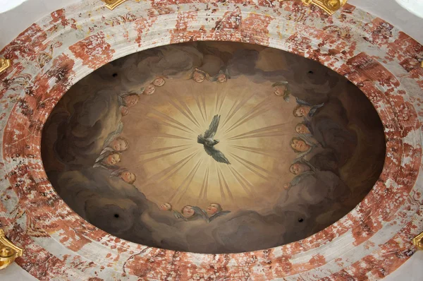 Fresker i st. charles katedralen i Wien, Österrike — Stockfoto