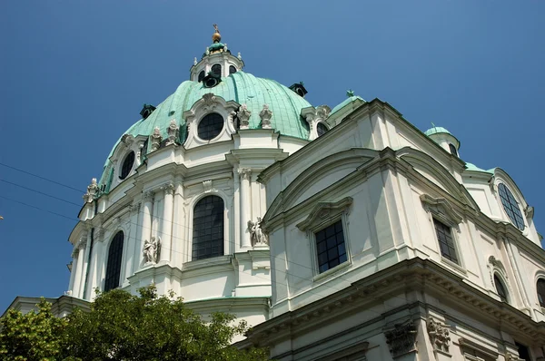 St. charles katedrális (karlskirche), Bécs, Ausztria — Stock Fotó