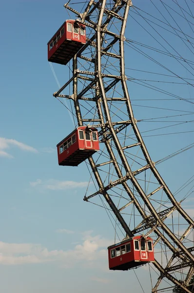 片段的普拉特-老摩天轮在维也纳，奥地利. — 图库照片