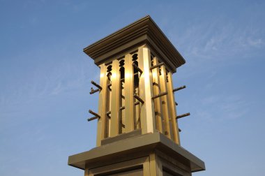 Golden Wind Tower in Dubai clipart