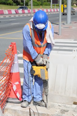 Street Worker in Dubai clipart