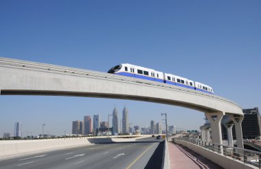 Monorail at the Palm Jumeirah, Dubai clipart