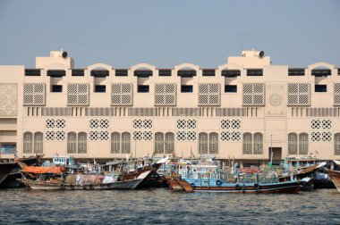 Dhows at Dubai Creek clipart