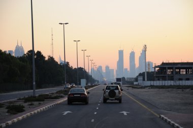 Street in Dubai, United Arab Emirates clipart