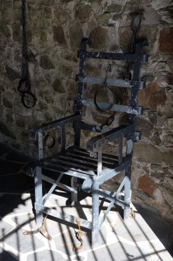 Torture chair in old German castle clipart