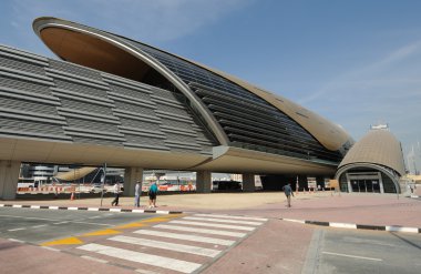 Futuristic Metro Station in Dubai clipart