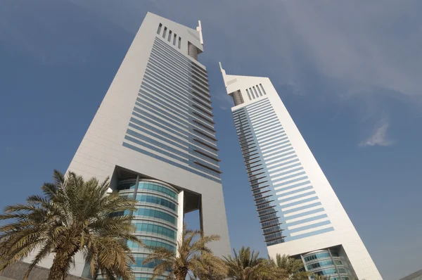 As Torres Emirates em Dubai, Emirados Árabes Unidos — Fotografia de Stock