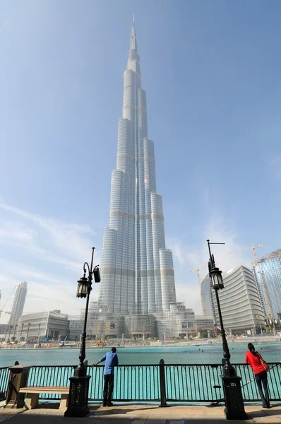 Самый высокий небоскреб в мире - Burj Khalifa, Дубай Объединенные Арабские Эмираты — стоковое фото