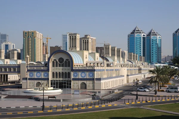 Centrale souq (markt) in sharjah stad, Verenigde Arabische Emiraten — Stockfoto