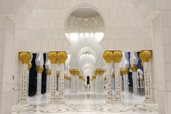 Mesquita Sheikh Zayed à noite, Abu Dhabi — Fotografia de Stock