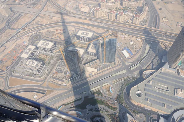 从迪拜哈利法塔鸟瞰图 — 图库照片