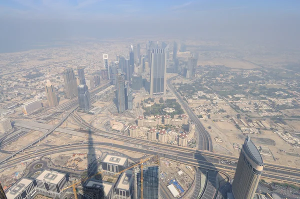 Uluslararası Dubai Kongre ve Sergi Sarayı, dubai üzerinden havadan görünümü — Stok fotoğraf