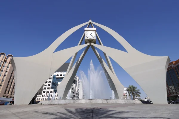 Torre Clock Roundabout em Dubai — Fotografia de Stock