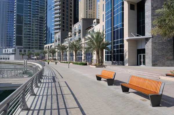 Calçadão em Dubai Marina — Fotografia de Stock