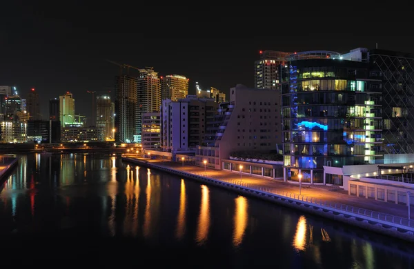 Dubai Marina por la noche — Foto de Stock