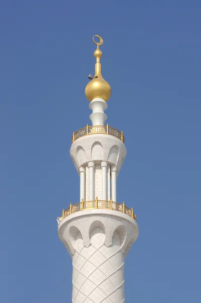 Minarete da Mesquita Sheikh Zayed, Abu Dhabi — Fotografia de Stock