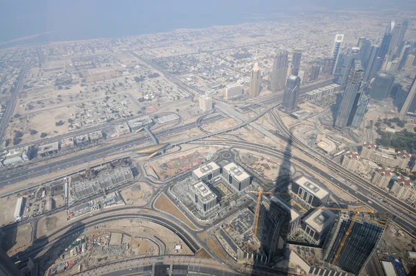 Uluslararası Dubai Kongre ve Sergi Sarayı, dubai üzerinden havadan görünümü — Stok fotoğraf