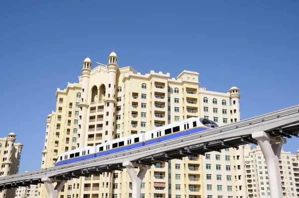 Palm Jumeirah Monorail em Dubai — Fotografia de Stock