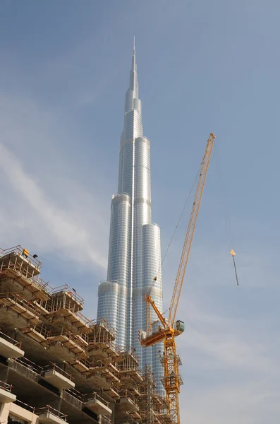 在迪拜迪拜塔 (burj khalifa)，世界最高摩天大楼 — 图库照片