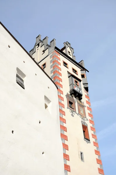 Turm des alten Schlosses in fuessen, deutschland — Stockfoto