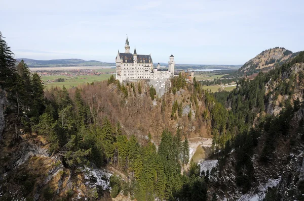 令人惊异的新天鹅城堡在巴伐利亚 — 图库照片