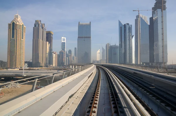 Binari della metropolitana a Dubai — Foto Stock
