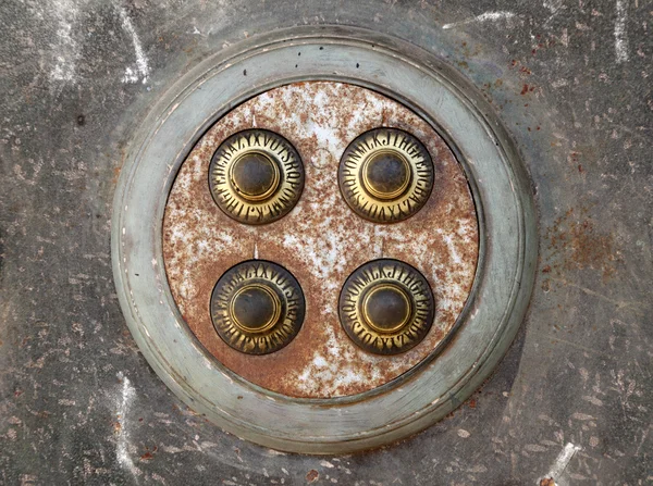 Combination lock of a vintage safe — Stock Photo, Image
