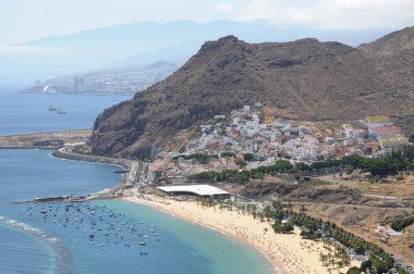 Playa de Las Teresitas and San Andres, Canary Island Tenerife, Spain clipart