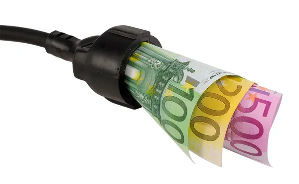 Tiro conceitual para altos custos de eletricidade — Fotografia de Stock