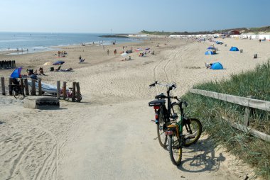 Beach in Zeeland, Netherlands clipart