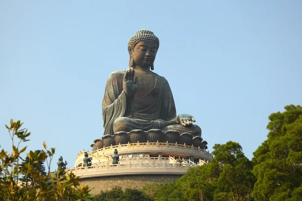 Obří socha Buddhy v tian tan. Hong kong, Čína — Stock fotografie