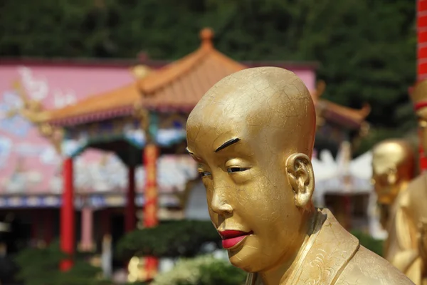 Socha Buddhy v chrámu 10000 Buddhů v hong Kongu — Stock fotografie
