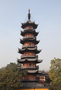 Pagoda at Longhua Temple in Shanghai, China clipart