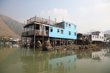 Chinese fishing village Tai O, Hong Kong clipart