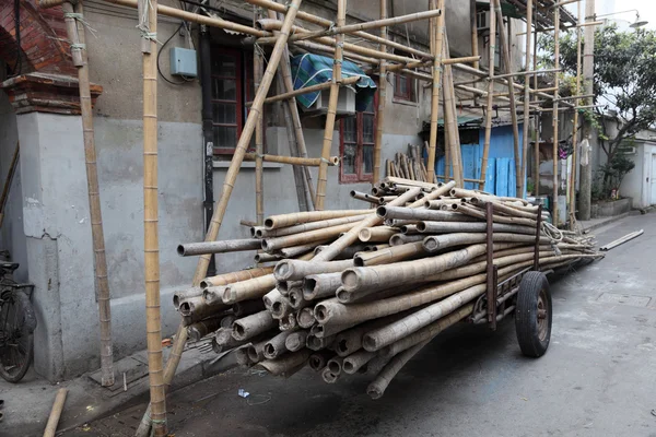 Bambu byggnadsställningar i Kina — Stockfoto