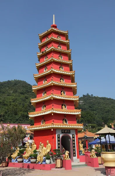 Pagoda al Tempio dei 10000 Buddha di Hong Kong — Foto Stock