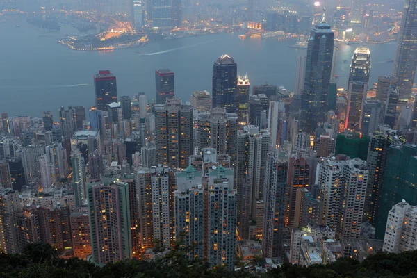 Hong Kong al crepuscolo — Foto Stock