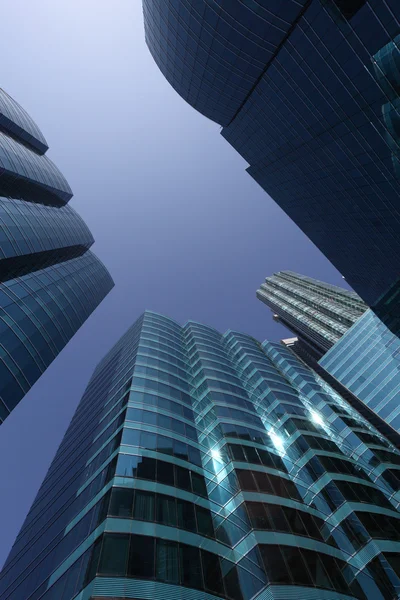 Highrise byggnader i det finansiella distriktet — Stockfoto