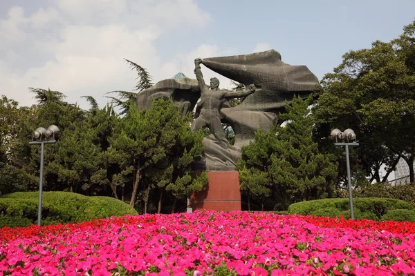 Pomnik popularny walki w Szanghaju, Chiny — Zdjęcie stockowe