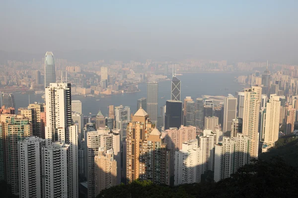 Hong kong z victoria peak — Stock fotografie
