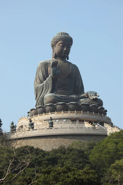 Giant boeddhabeeld in tian tan. Hong kong, china — Stockfoto
