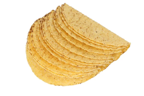 Taco Shells isolated over white background — Stock Photo, Image