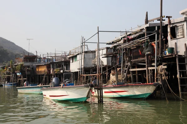 Fiskeri landsby Tai O på Lantau ø i Hong Kong - Stock-foto