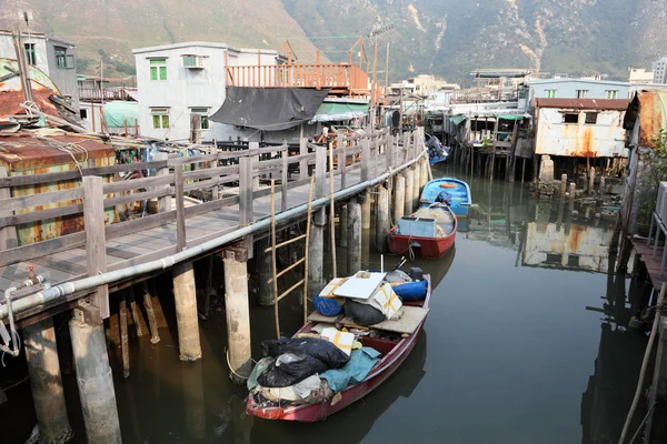 Рыбацкая деревня Тай О на острове Лантау в Гонконге — стоковое фото